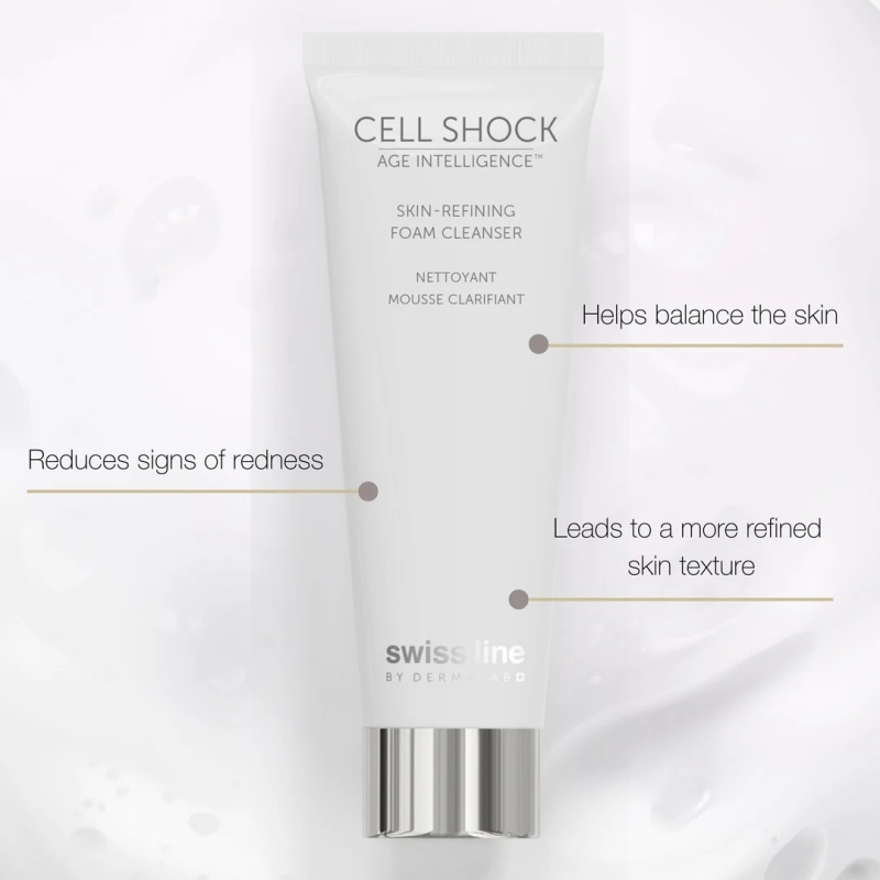 Sữa rửa mặt Swissline  Age Intelligence Skin-Refining Foam Cleanser: Sạch sâu, êm dịu cho da dầu